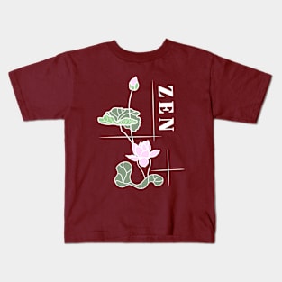 Zen Lotus Meditation Kids T-Shirt